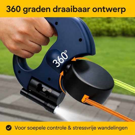 WandelMaat Duo™De dubbele hondenriem met 360° draaimechanisme