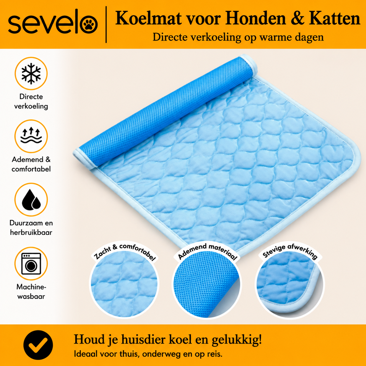 Sevelo CoolNest™ I - Zelfkoelende Ligmat voor Huisdieren