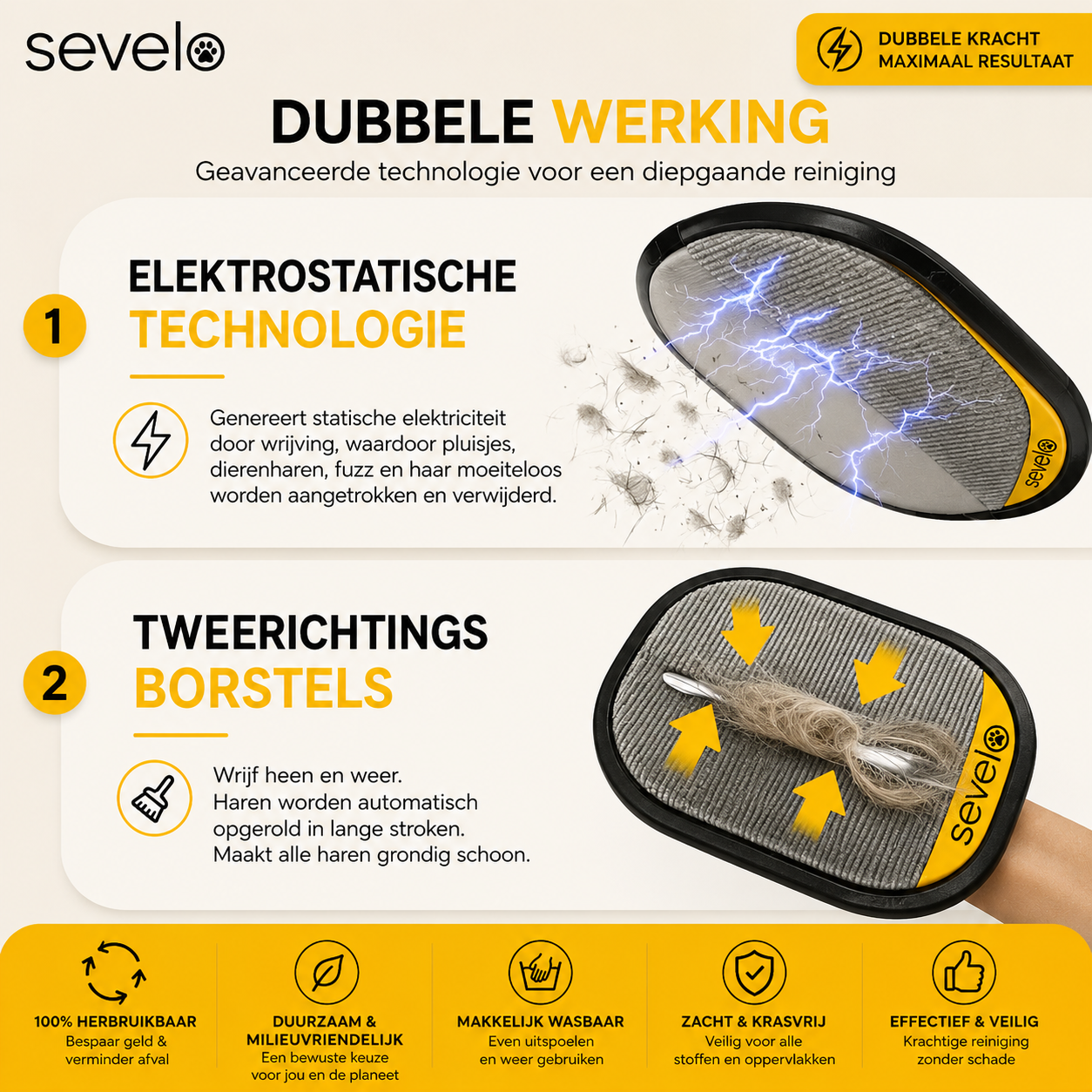 sevelo™ haren verwijder handschoen