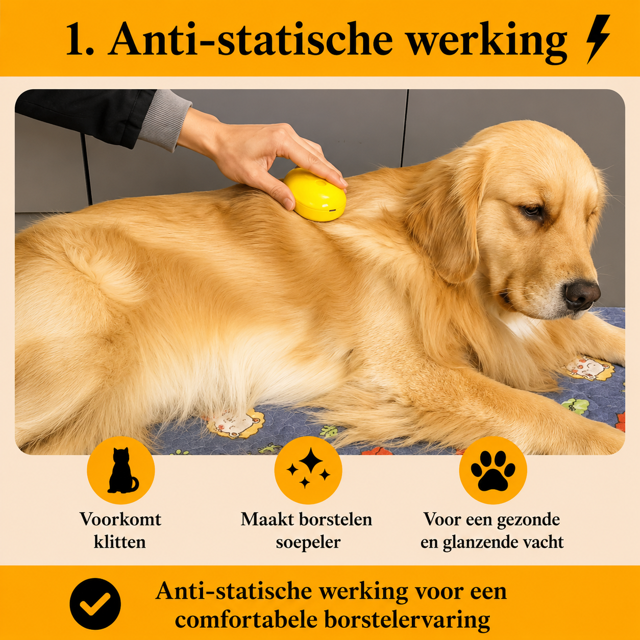 SteamGroom™ Stoomborstel voor Honden en Katten