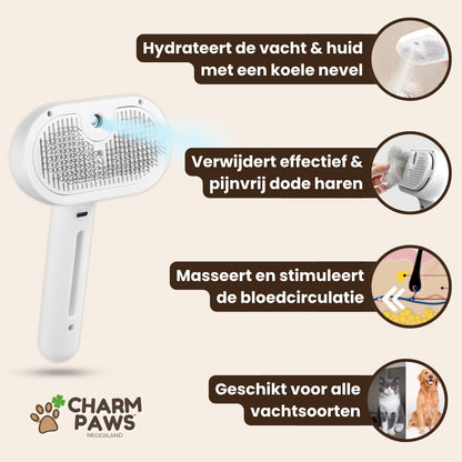 Sevelo® Steami Pro - Professionele Vachtverzorgings Borstel voor Huisdieren