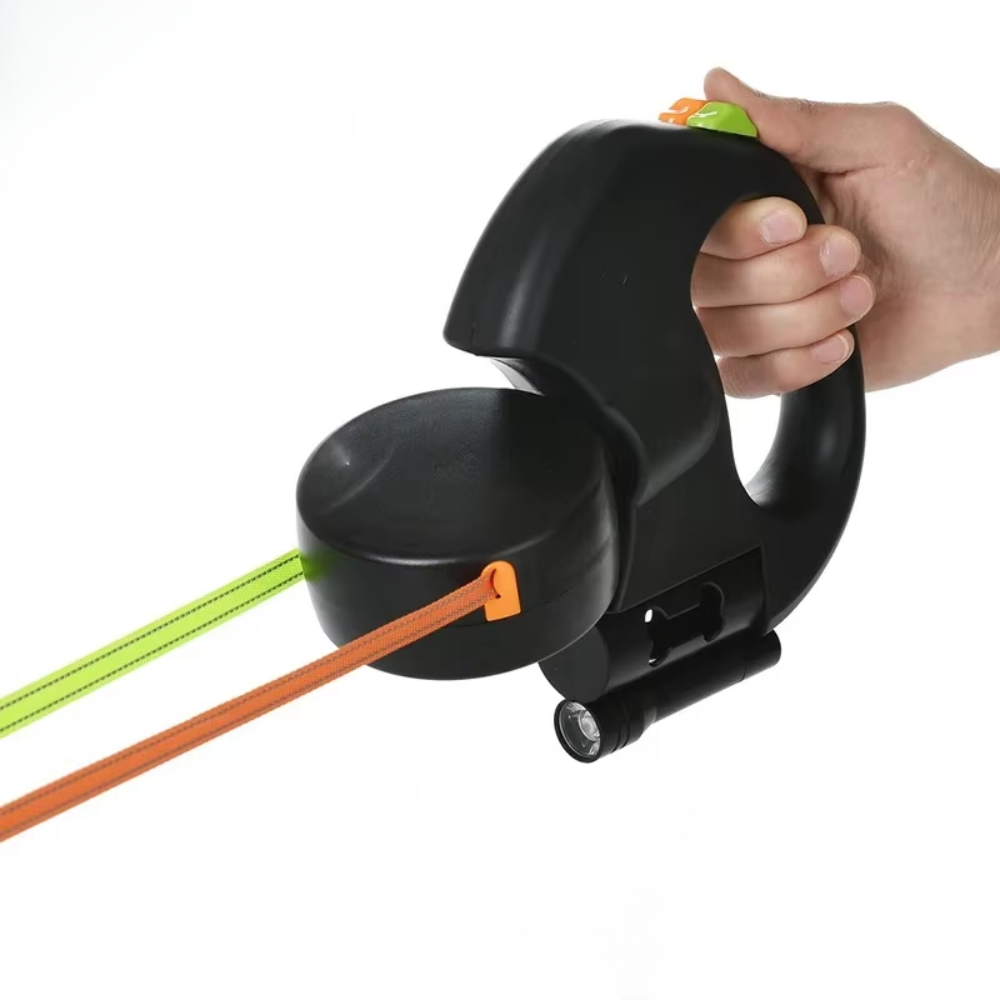 WandelMaat Duo™De dubbele hondenriem met 360° draaimechanisme