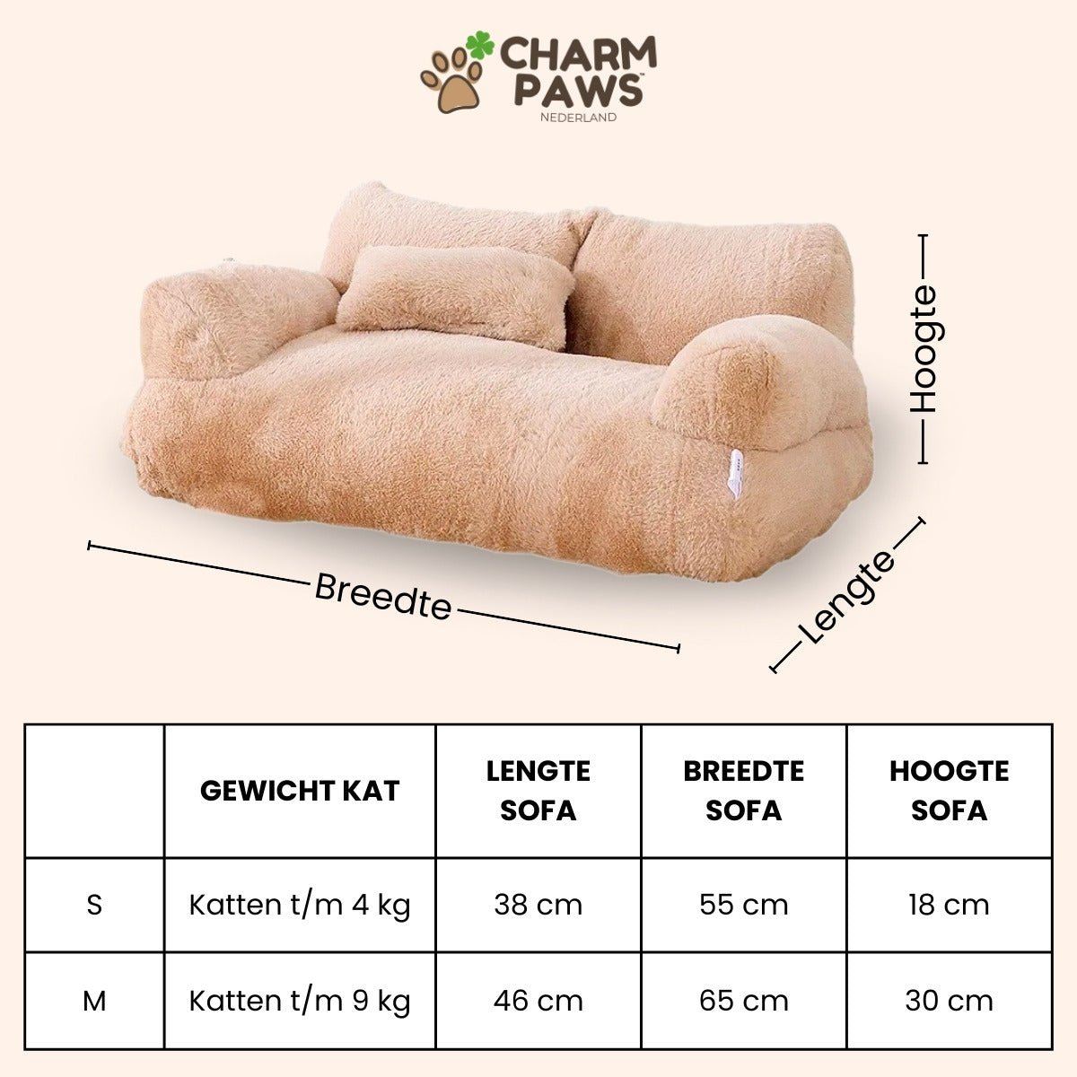 Sevelo® Luxe Kalmerende Sofa - Voor Katten & Kleine Honden